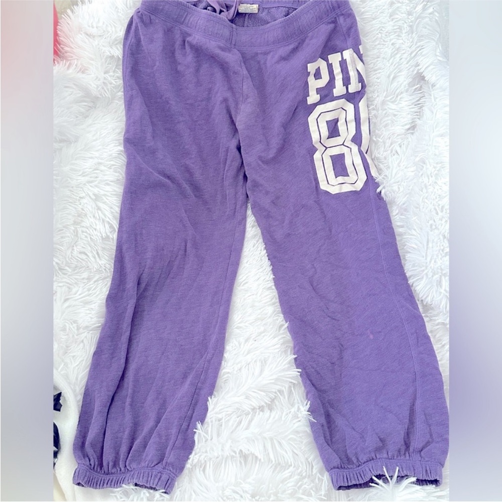 Free Item! ‼️ Any purchase over $5 -Victoria Secret PINK Purple Jogger - SP - Picture 3 of 5